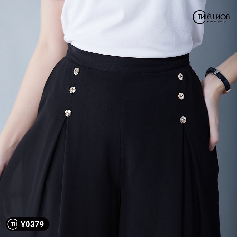 Quần Nữ Trung Niên Chất liệu Chiffon cao cấp thiết kế sang trọng quý phái dễ phối đồ THIỀU HOA QD1Y0379
