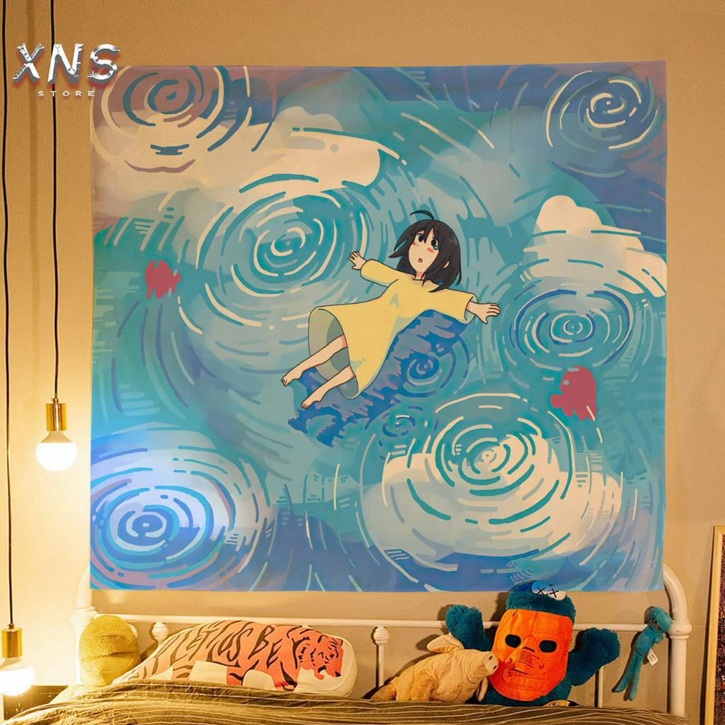 Tấm vải treo tường decor phòng hình nhân vật hoạt hình One Piece