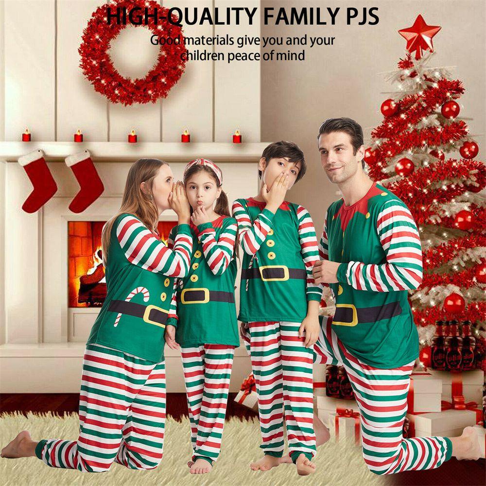 LEILY Bộ Đồ Ngủ Pijama Giáng Sinh Dễ Thương Cho Mẹ Và Bé