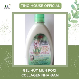 Gel hút mụn foci collagen, nha đam 200g lột sạch mụn, cặn bã