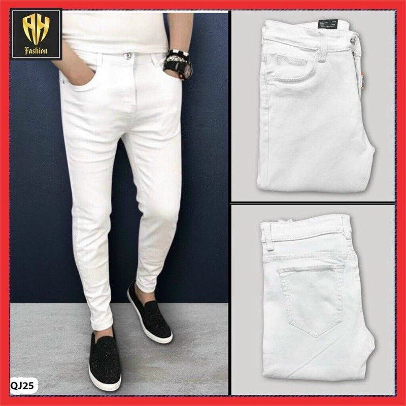 QUẦN JEAN NAM TRẮNG BASIC FORM SKINNY FIT CHÂN MR SMILE 99 SHOP | BigBuy360 - bigbuy360.vn