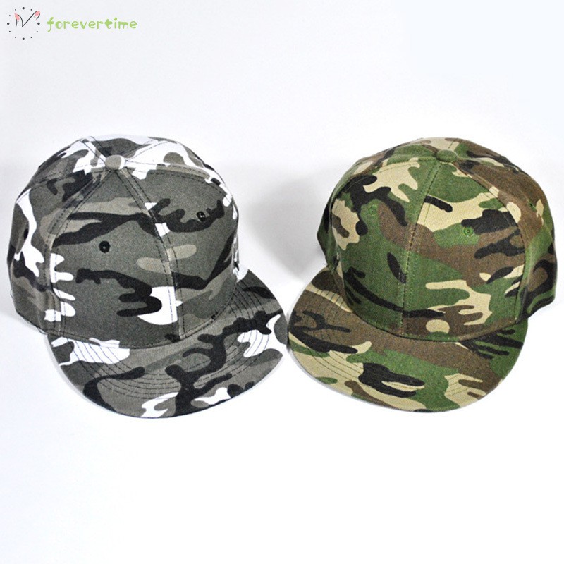 ☞mũ☜ Men Women Baseball Cap Snapback Hat Hip Hop Hat Flat Brim Camouflage Hat Fashion Street Dance Cap for Hiking Camping