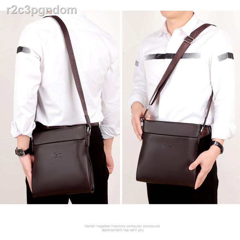 Túi nam Kangaroo mới xách công sở đeo vai thông thường da máy tính