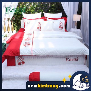 Bộ Ga (Drap) Nệm Cotton Solid Edena Mẫu 358 - CHÍNH HÃNG, CAO CẤP