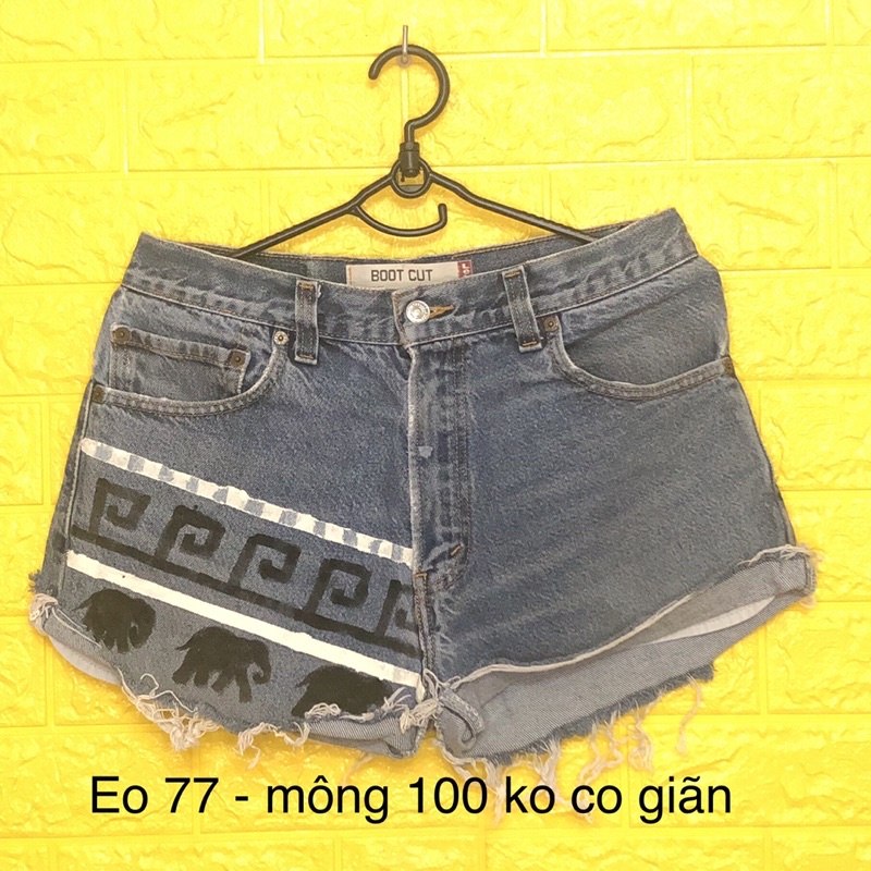 Thanh lý quần short jean size lớn số đo trên ảnh