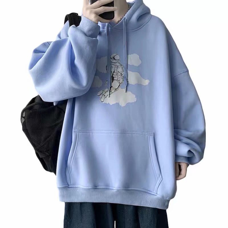 Áo hoodie dáng rộng in họa tiết thời trang mùa đông cho nam size M-5XL