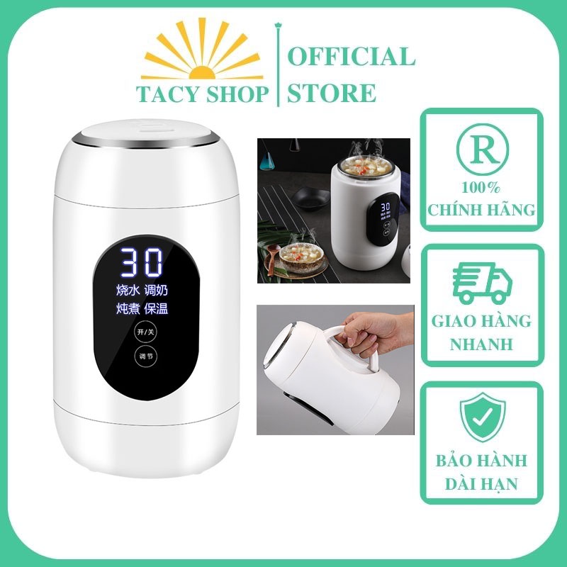 Cốc Điện Đa Năng CH01 Neshome, Cốc Hầm Chưng Yến,Cốc Nấu Cháo, Đun Nước, Luộc Trứng,Hâm Cháo, Giữ Nhiệt, Màn hình LED