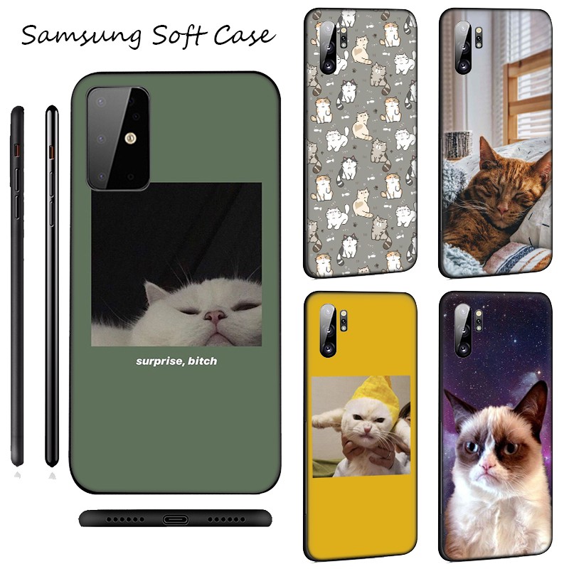 Samsung Galaxy S10 S9 S8 Plus S6 S7 Edge S10+ S9+ S8+ Casing phone Soft Case LU152 cute cats