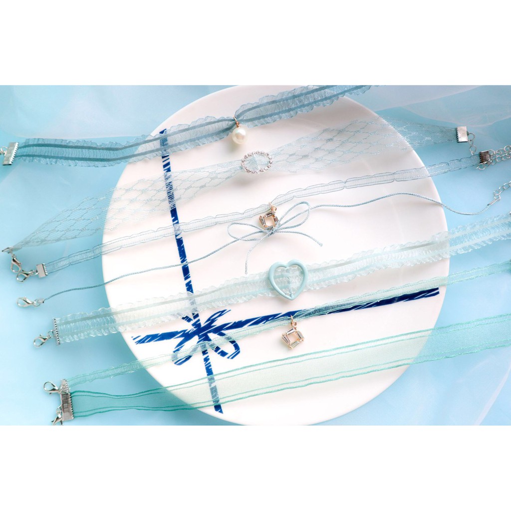 BST Chocker màu xanh ngọc xinh xắn nhẹ nhàng A-CK28-34 Maycorner