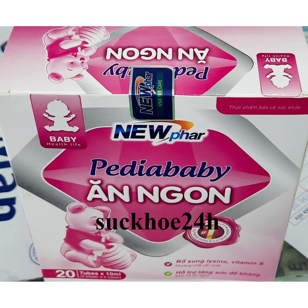 HSD 2023 Siro Pedia babe Ăn Ngon Ngủ Tốt cho bé hộp 20 ống nhựa bẻ chứa 10ml dạng nước - Chuẩn BYT