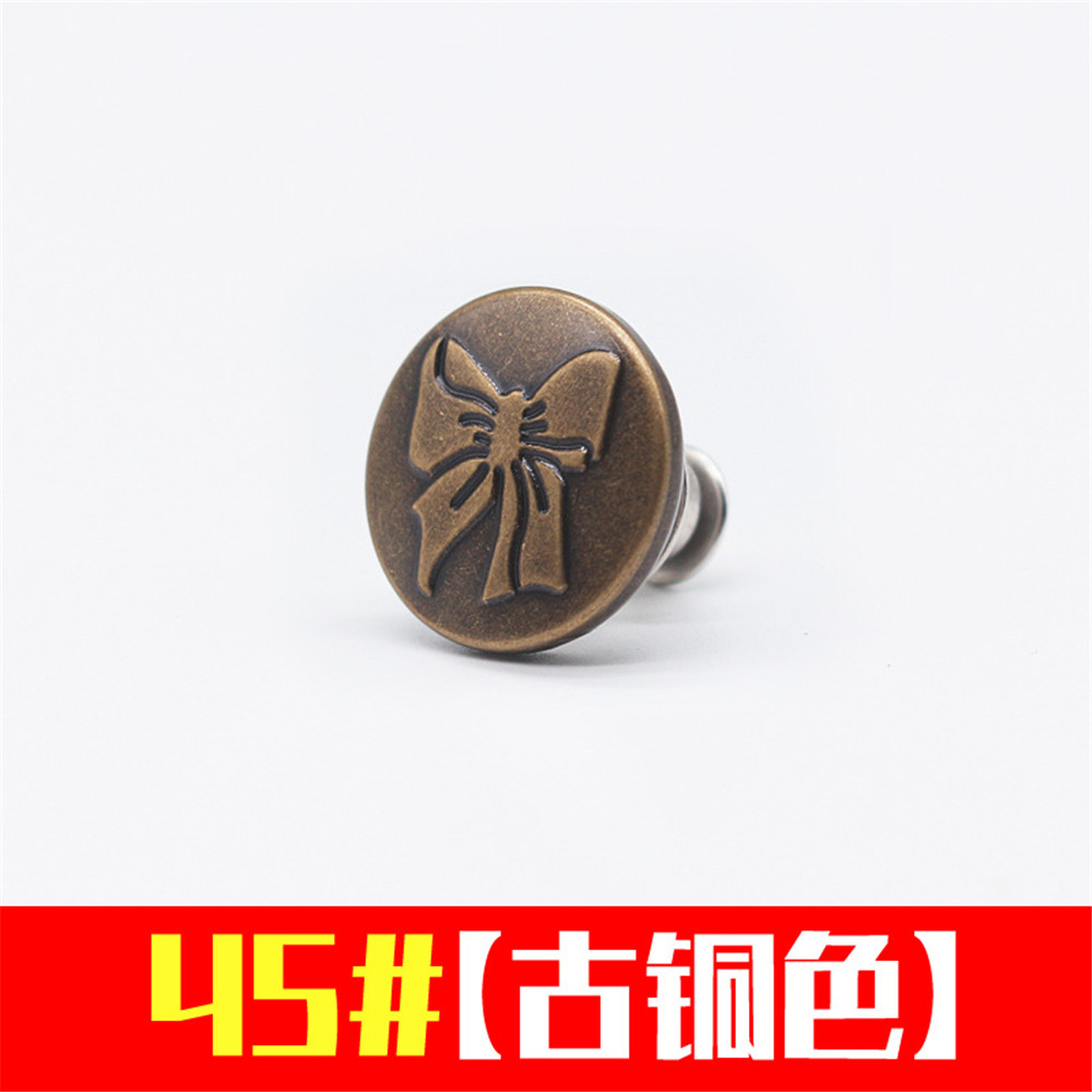 Nút quần 1.7cm chất liệu kim loại phong cách retro xinh xắn