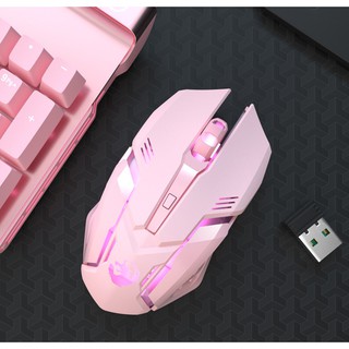 Chuột quang chơi game không dây có đèn led sạc bằng cổng usb