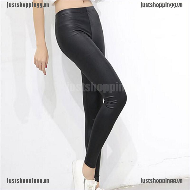 Quần legging giả da phong cách thời thượng