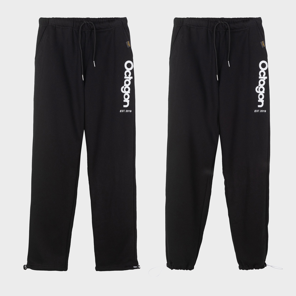 OCTAGON - Sweatpants Basic 2 In 1 - Quần dài ống bo - Màu đen