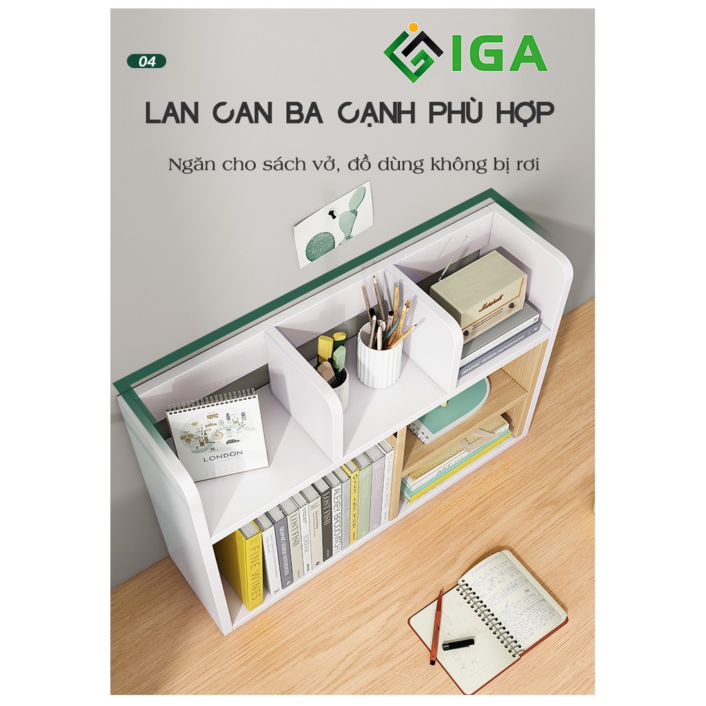 Kệ Sách Để Bàn IGA Phối Màu Theo Phong Cách Hàn Quốc Hiện Đại - GP157