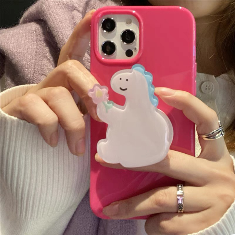 Ốp điện thoại mềm có giá đỡ màu trơn độc đáo cho IPhone 12 11 Pro Max IX Xs Max XR iphone7 i8 Plus | BigBuy360 - bigbuy360.vn