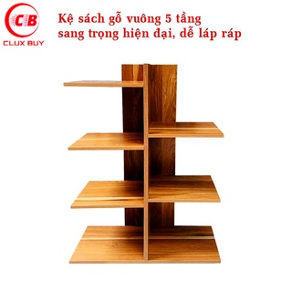 Kệ sách gỗ vuông 5 tầng đa năng gỗ MDF bền đẹp