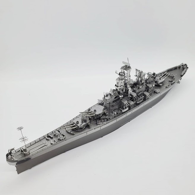 Chưa Ráp Mô Hình Thép 3D Tàu Chiến Piececool Thiết Giáp Hạm Hải Quân Mỹ USS Missouri BB-63 Battleship