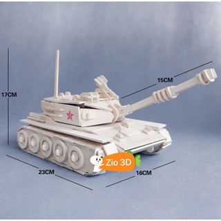 Đồ Chơi Lắp Ráp Gỗ 3D Mô Hình Xe Tăng