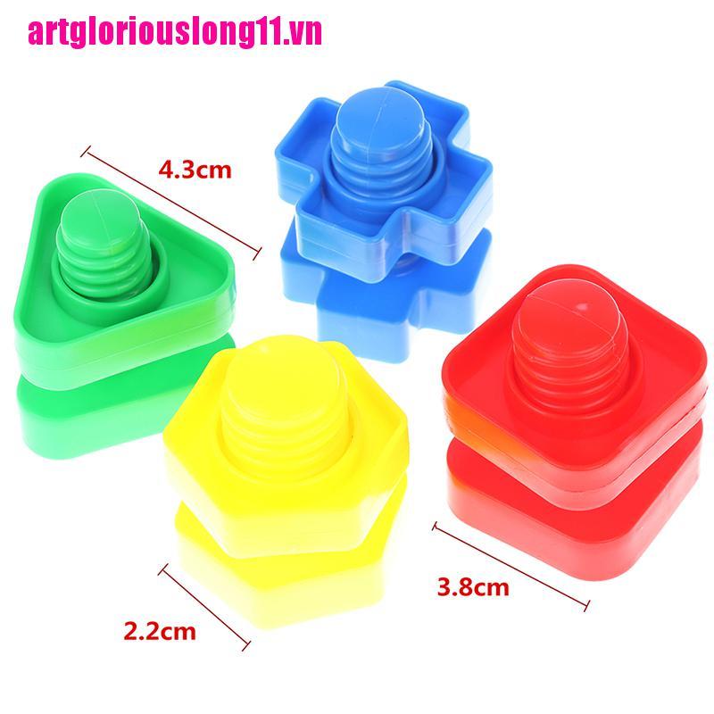 Set 4 Ốc Vít Nhựa Đồ Chơi Lắp Ráp Cho Bé