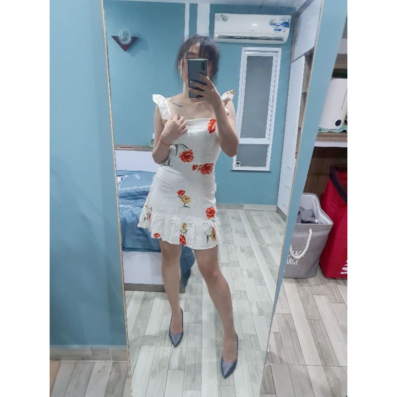 ĐẦM HOA F21 TAY BÈO SIZE S