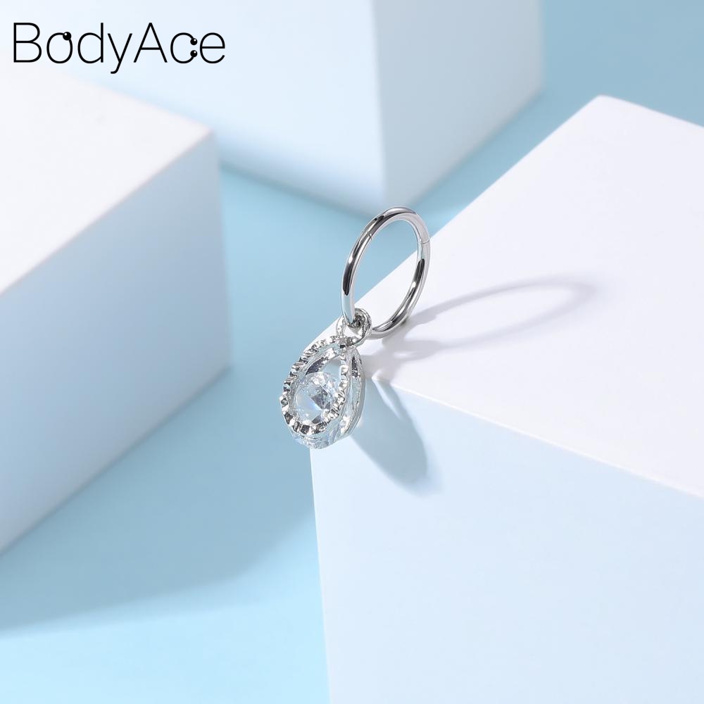 1 Khuyên Rốn / Mũi Bằng Thép Không Gỉ 16G Cá Tính