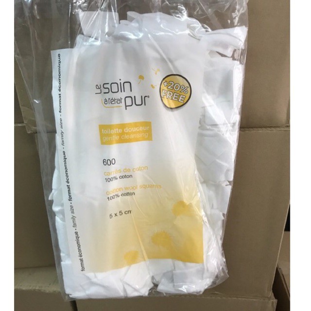 Bông Tẩy Trang TETRA 600 Miếng Pháp