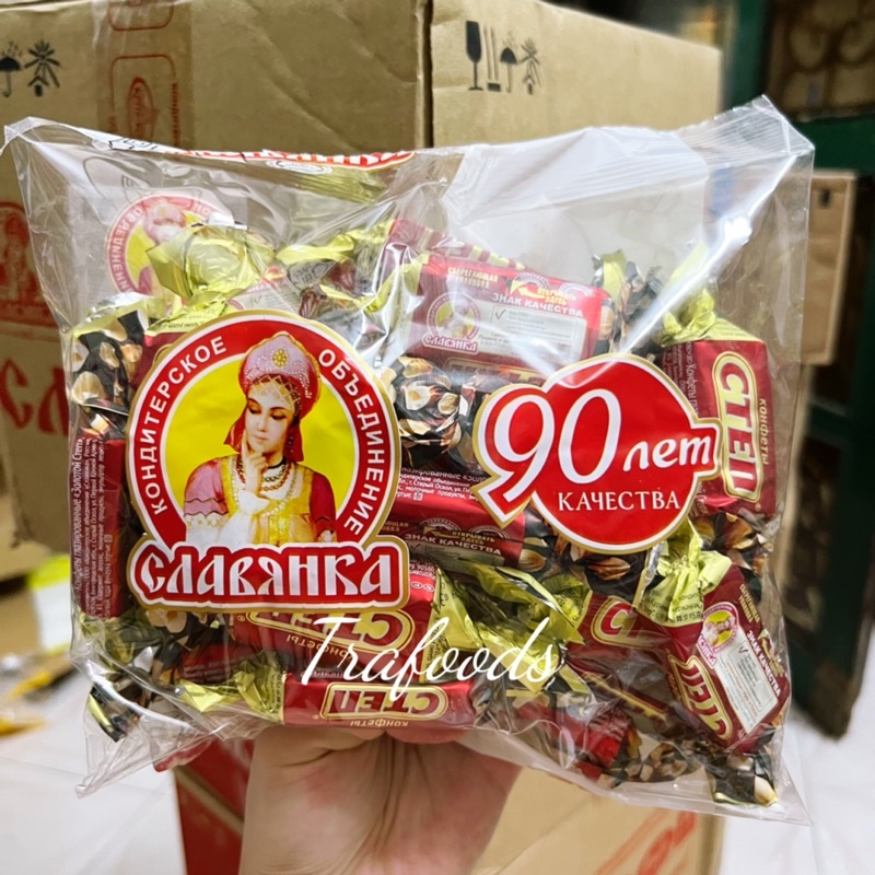 [Chuẩn Nga]Kẹo Socola Cten Nhân Đậu Phộng Gói 500gram