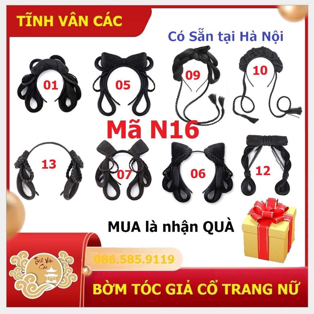 N16 - Bờm tóc băng đô cổ trang cao cấp - Shop TĨNH VÂN CÁC