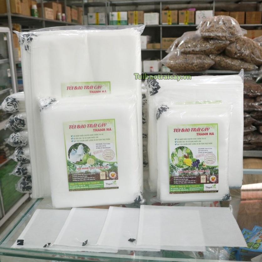 Túi bọc bưởi, túi bọc quả bưởi Diễn cỡ 25x30cm Thanh Hà vải không dệt - 50 túi