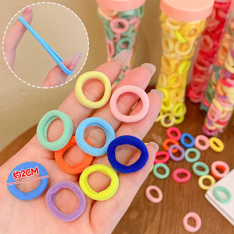 Set 350 Dây Cột Tóc Co Giãn Phong Cách Hàn Quốc Mới Cho Bé Gái