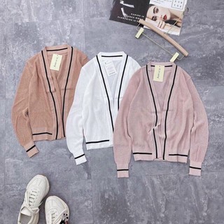ÁO CARDIGAN VIỀN MỎNG | áo len viền mỏng