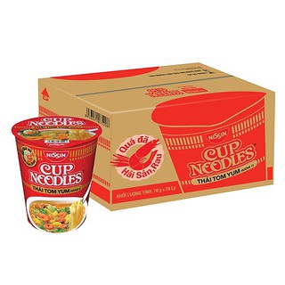 Mì Ly Nissin Cup Noodles Vị Thái Tom Yum 70g Thùng 12 Ly