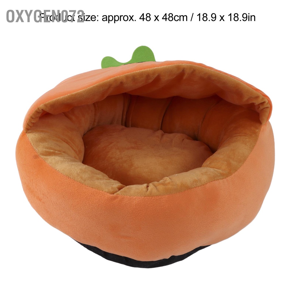 Oxygen072 Giường Ngủ Mèo Cưng Mềm Mại Ấm Áp Thiết Kế Đáng Yêu - nửa kín chống trượt Túi ngủ thú cưng sang trọng mềm mại