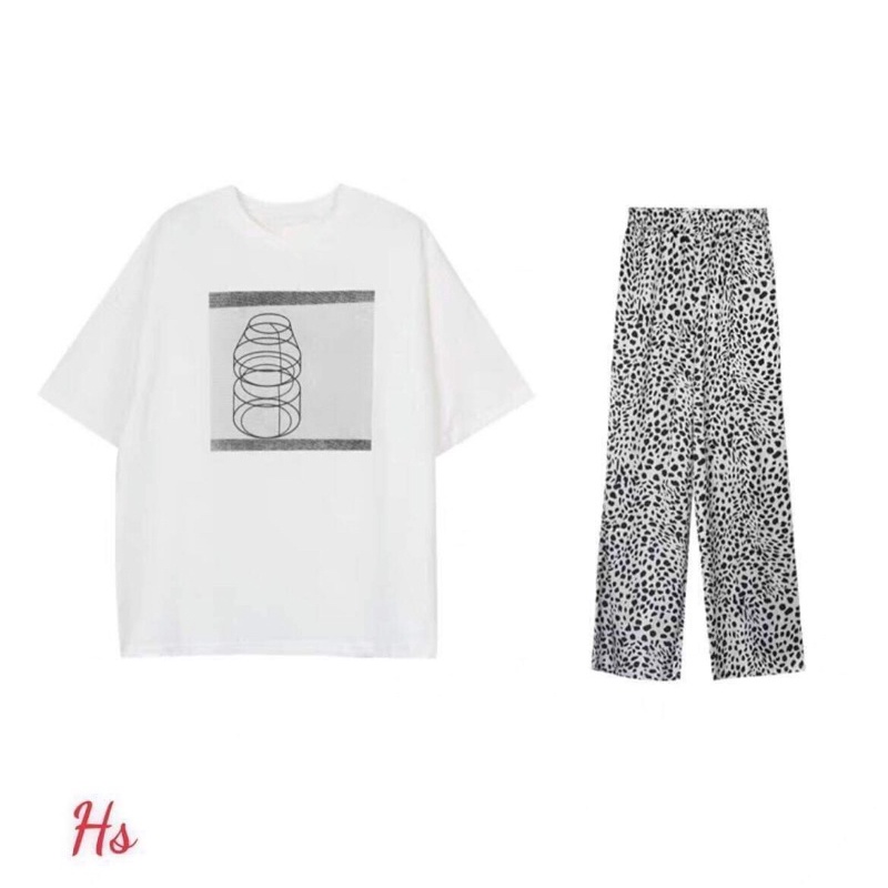 Bộ áo thun quần đốm HSU1
