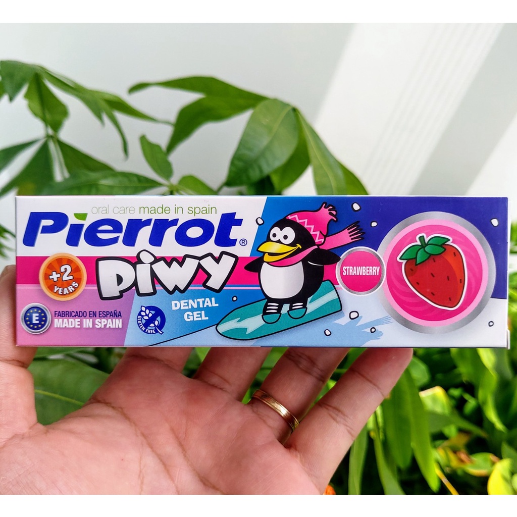 Kem đánh răng cho trẻ em PIWY PIERROT, có Flo, ngừa sâu răng, an toàn cho trẻ em 75ml/ Tây Ban Nha