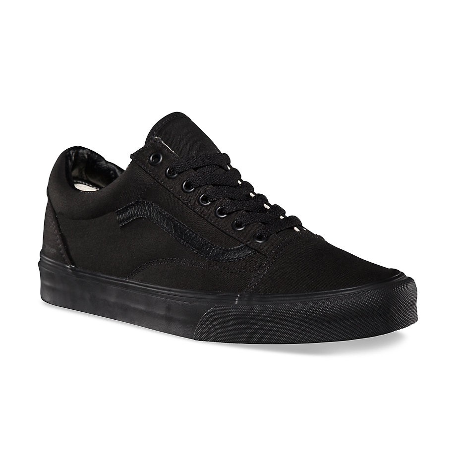 Giày Vải Sneaker Thể Thao VS1 Cổ Thấp Màu Full Đen - Nữ