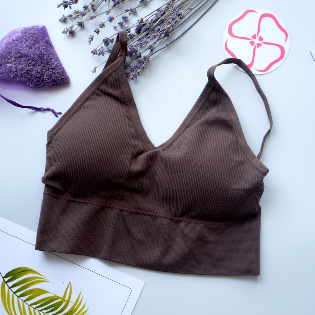 Áo Ngực Cotton Nâng Ngực Khoét Lưng Hai Dây Siêu Sexy KBRA 367