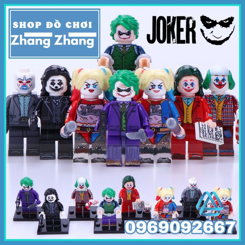 Đồ chơi Xếp hình Batman gồm Joker và Harley Quinn trong thành phố gotham Minifigures WM6080