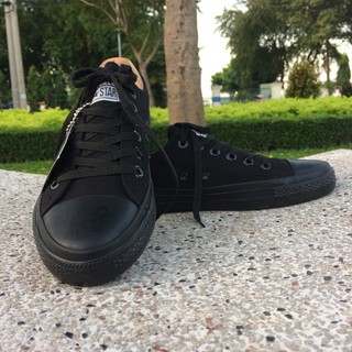 Giày Chuck 2 AllStar Classic Cổ Thấp Nữ Full Đen