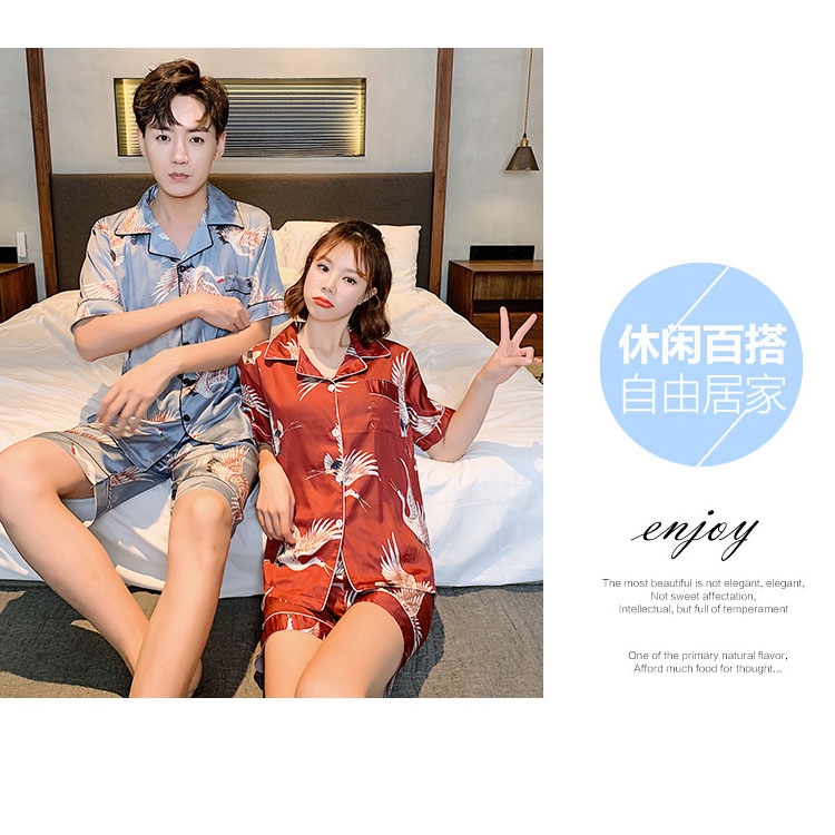 Bộ Đồ Ngủ Bằng Lụa Xinh Xắn Dành Cho Các Cặp Đôi 14 Tuổi | BigBuy360 - bigbuy360.vn