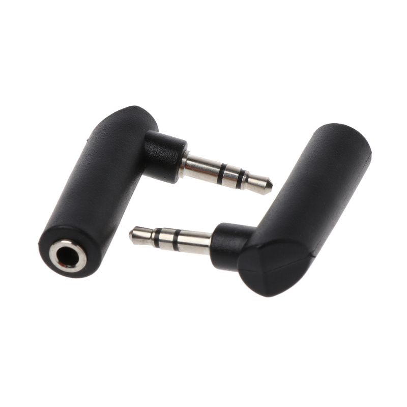 Set 2 Giắc Cắm Tai Nghe 3.5mm 3 Cực 90 Độ Chuyên Dụng