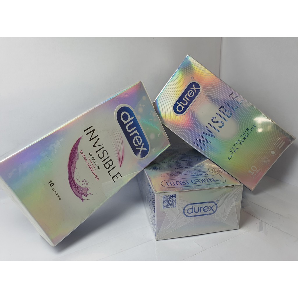 [DUREX CHÍNH HÃNG] Chỉ 99k - Combo - Durex Invisible - 10 cái tặng 1hộp 3 cái Durex Performa kéo dài