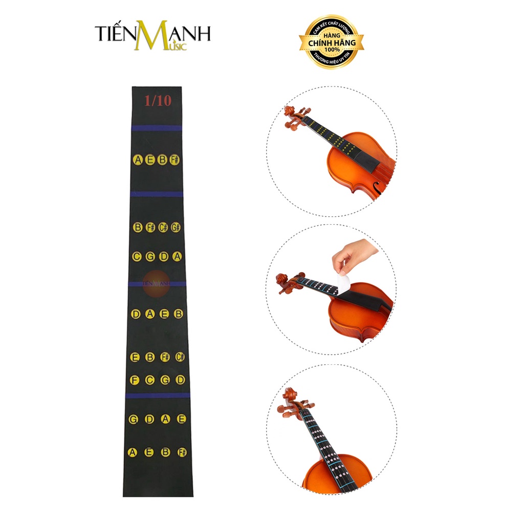 Miếng Dán Nốt Nhạc Bàn Phím Cho Đàn Violin - Decal, Sticker Đánh Dấu Vị Trí Note Cho Đàn Vĩ Cầm Size 4/4, 3/4, 1/2, 1/4