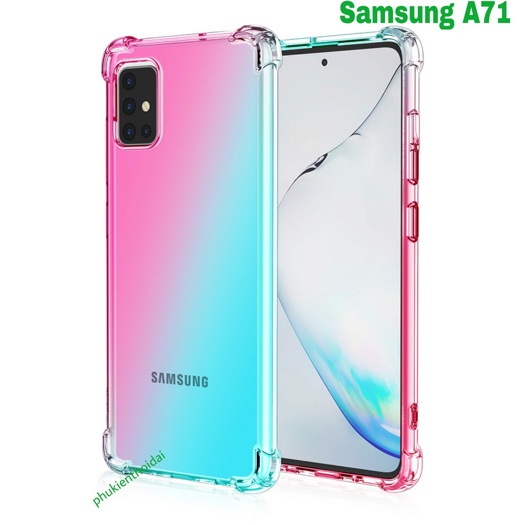 Ốp lưng Samsung  A71 / A72 5G / A73 5G dẻo TPU đa sắc thời trang lồi 4 góc siêu chống sốc