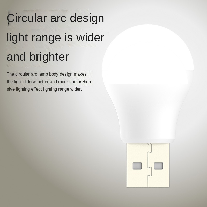 Đèn LED Đọc Sách Hình Tròn Nhỏ Cổng Sạc USB Gắn Điện Thoại/ Đọc Sách