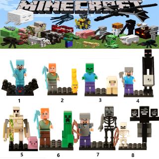 Lego Minecraft series building block Minifigure children educational development model toy