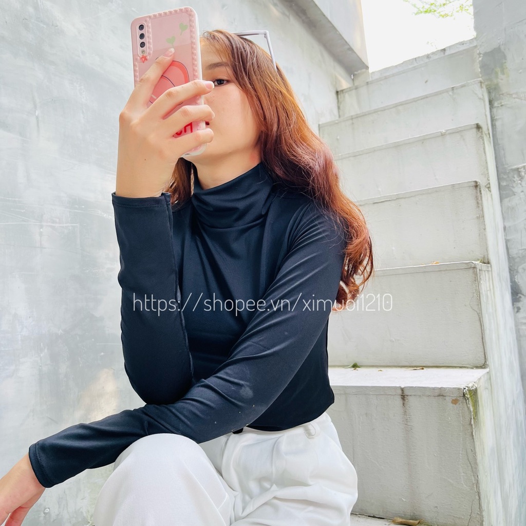 Áo Thun Nữ Cổ Lọ Tay Dài Nữ Hàng Thu Đông - QS QUYEN SHOP