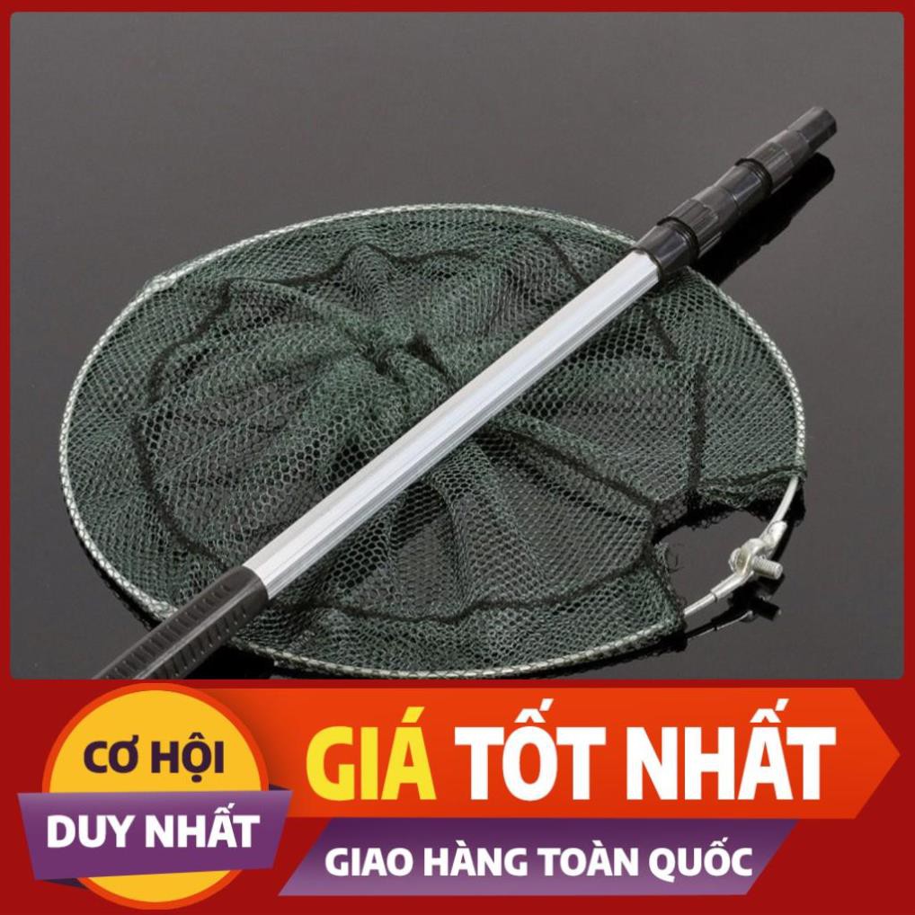 [ Xả Nhanh] Vợt Cá Gấp Gọn Vành Tròn nhôm 1m5 - 2m1