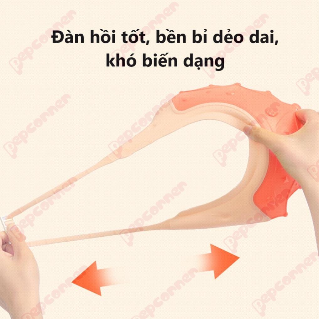 Mũ gội đầu chắn nước bảo vệ tai và mắt hình vương miện, nón tắm có thể điều chỉnh vòng đầu, chất liệu  PP + TPE cao cấp